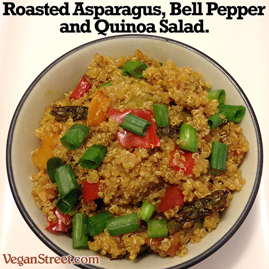 Roasted Asparagus, Bell Pepper and Quinoa Salad