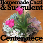 Homemade Cacti & Succulent Centerpiece