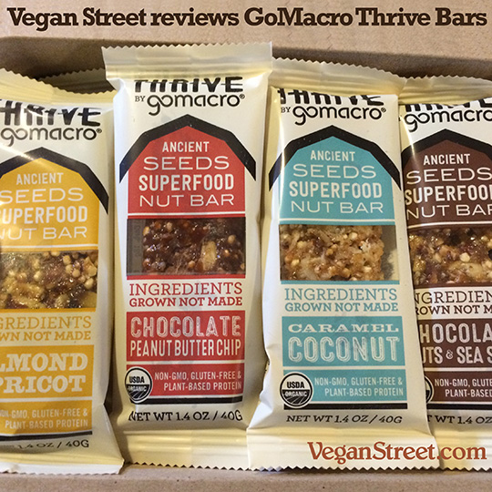 Vegan Street Reviews GoMacro Thrive Bars