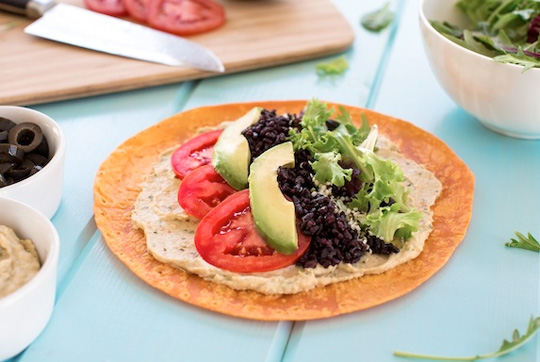 Hummus Wrap with Grains and Greens