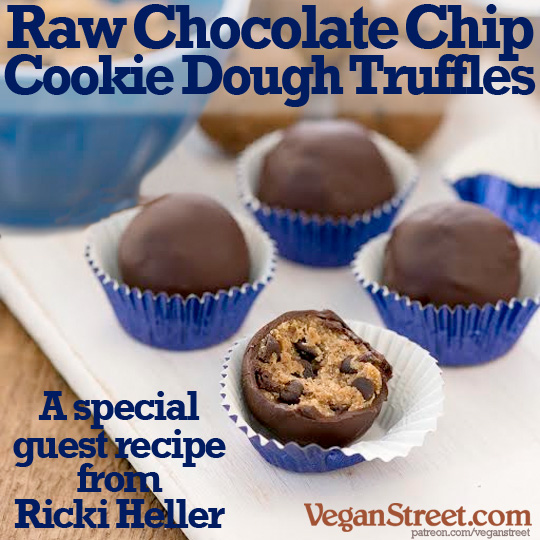 Raw Chocolate Chip Cookie Dough Truffles