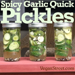 Spicy Garlic Quick Pickles