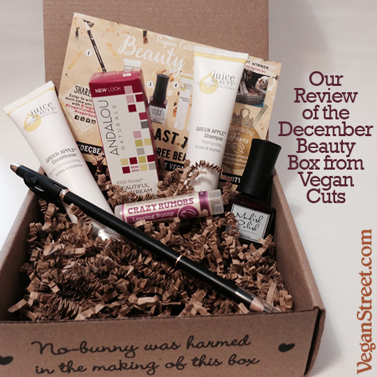 Our Review of the December Beauty Box from Vegan Cuts