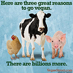 Here are three great reasons to go vegan.