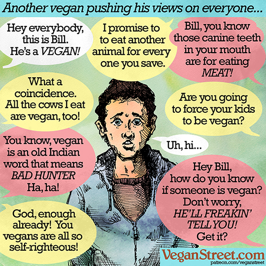 Another vegan pushing his views on everyone...