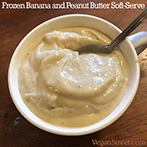 Frozen Banana and Peanut BUtter Soft Serve