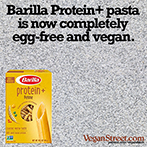 Barilla Protein+ pasta is now egg free and vegan.