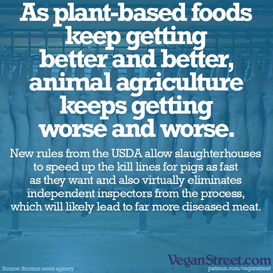 While plant-based foods keep getting better and better, animal ag keeps getting worse and worse.