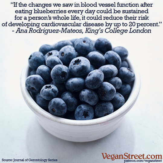 Blueberries are  good for cardiovascular health.