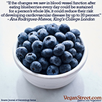Blueberries are  good for cardiovascular health.