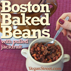 Boston Baked Beans with Pulled Jackfruit