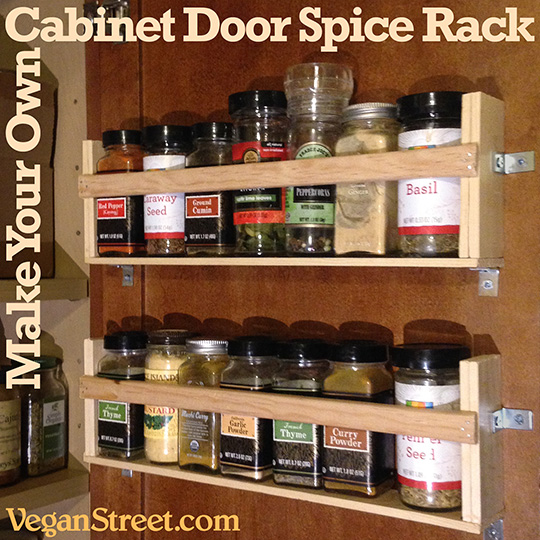 Make Your Own Cabinet Door Spice Rack