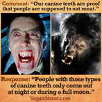 Our canine teeth are proof...