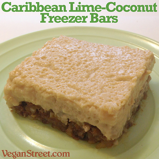 Caribbean Lime Coconut Freezer Bars