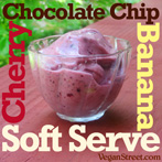 Cherry Chocolate Chip Banana Soft Serve