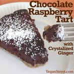 Chocolate Raspberry Tart with Crystalized Ginger