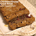 Cranberry-Orange Quick Bread with Yogurt Glaze