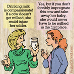 Drinking milk is compassionate... But...