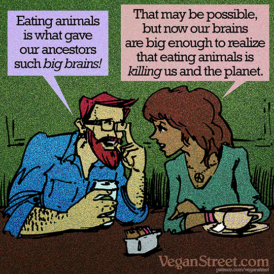 Eating animals is what gave our ancestors such big brains!