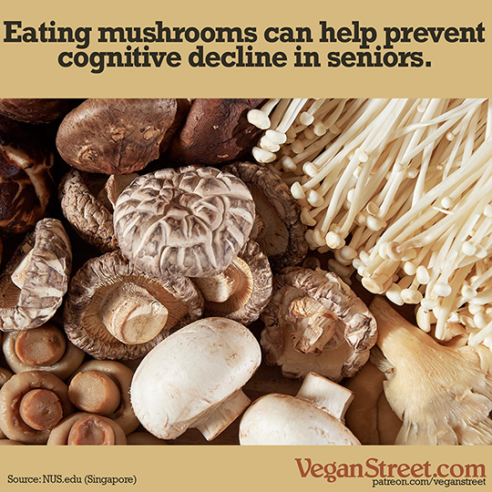 Eating mushrooms my prevent cognitive decline.