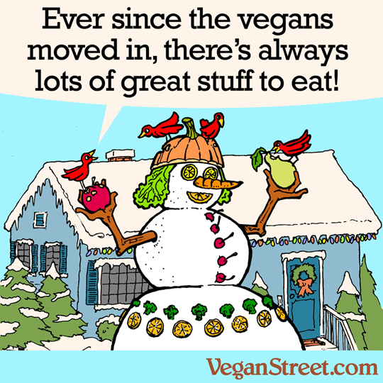 Ever since the vegans moved in, there's always lots of great stuff to eat!