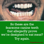 So these are your fearsome canine teeth...