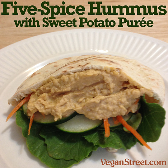 Five-Spice Hummus with Sweet Potato Pure