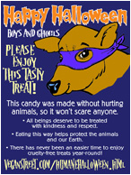 Humane Halloween Trick or Treat card