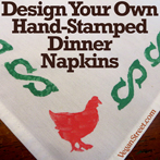 Design Your Own Hand-Stamped Dinner Napkins