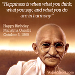 Happy Birthday, Mahatma Gandhi