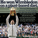 He won Wimbledon on a plant-based diet.