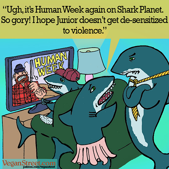 Human Week on Shark Planet