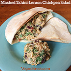 Mashed Tahini-Lemon Chickpea Salad
