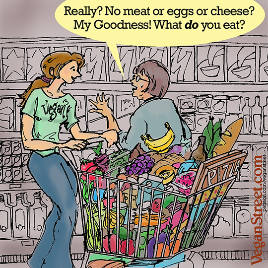 No meat or eggs or cheese? My Goodness! What DO you eat?