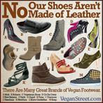 No, our shoes aren't made of leather