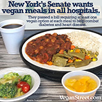 New York's Senate wants vegan options in hospitals.