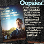 Oopsie! All dairy is full of growth hormones.