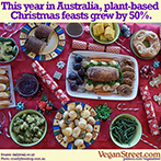 This year in Australia, plant-based Christmas feasts grew by 50%.