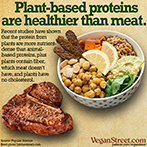 Plant-based proteins are healthier than meat.