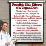 Possible side effects of a vegan diet.