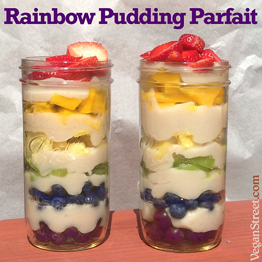 Rainbow Pudding Parfait