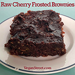 Raw Cherry Frosted Brownies
