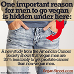 One important reason for men to go vegan is hidden under here: