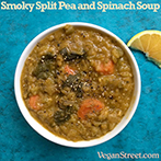 Smoky Split Pea and Spinach Soup