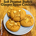 Soft Peanut Butter-Ginger Spice Cookies