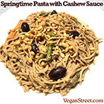 Springtime Pasta with Cashew Sauce