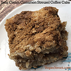 Sour Cream Cinnamon Streusel Coffee Cake