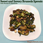 Sweet and Savory Brussels Sprouts with Pecans and Hazelnuts