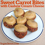 Sweet Carrot Bites with Cashew Cream Cheese