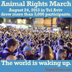 Tel Aviv animal rights protest draws 5,000 participants